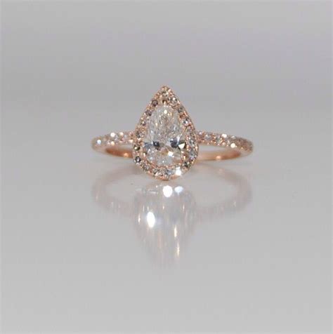 Rose Gold Teardrop Wedding Rings Teardrop Rose Gold Engagement Ring Engagement Rings