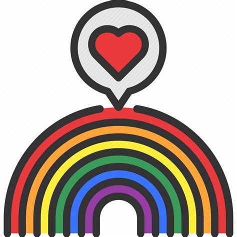 lgbt pride heart love rainbow lgbtq icon download on iconfinder