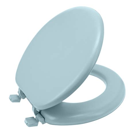 Ginsey Round Soft Cushion Toilet Seat Mineral Blue