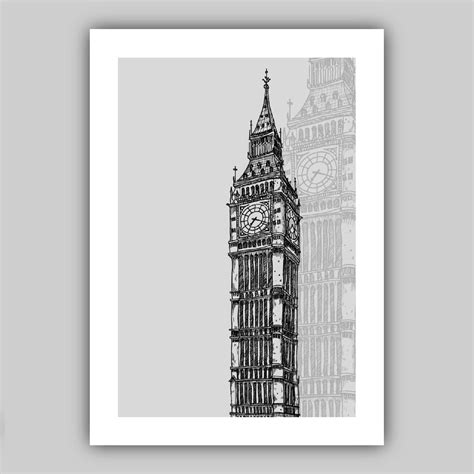 Set Of 5 London Art Prints Cityscape Skyline Street Map Big Etsy Uk