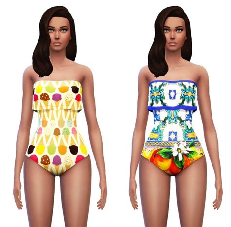 Ruffle Swimwear Beachwear At Sim4ny Sims 4 Updates