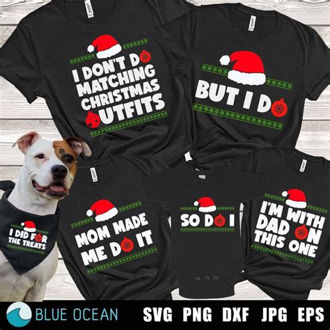 i don t do matching christmas outfits svg but i do svg etsy