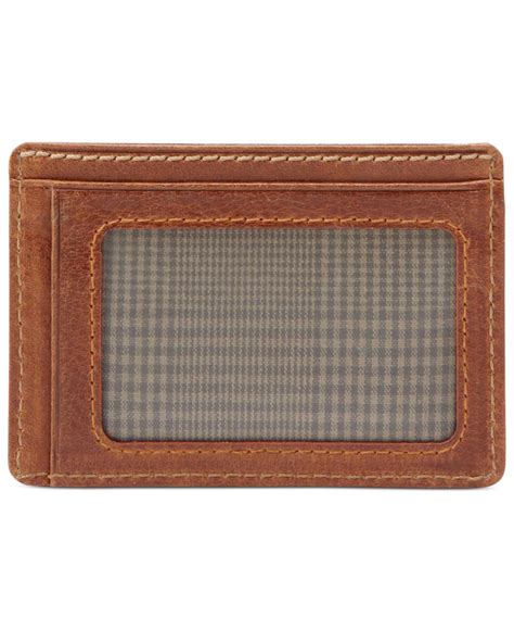 Choose from leather & designer wallets to card holders & classic wallets. Fossil Bradley Slim Card Case Wallet in Brown for Men | Lyst