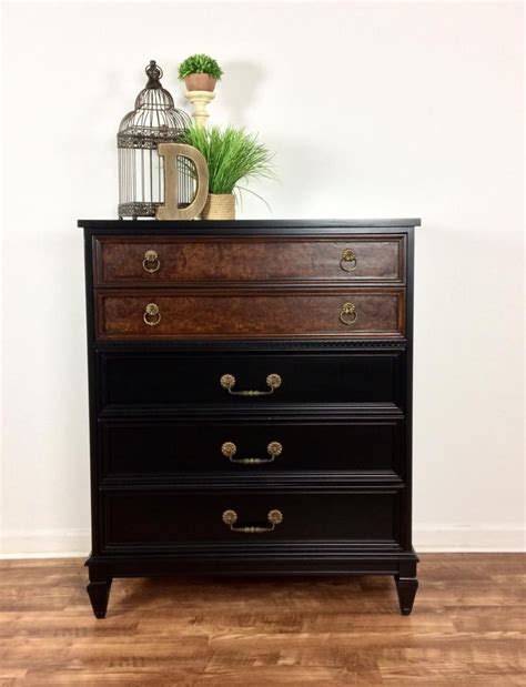 Paint and decoupage a if your dresser has recessed panels on the door or drawers, consider using a patterned paper to make a chalkboard paint doesn't have to be black. How To Stain A Dresser Black ~ BestDressers 2020