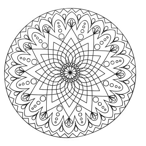 Mandala abstrait simple  Mandalas  Coloriages difficiles pour adultes