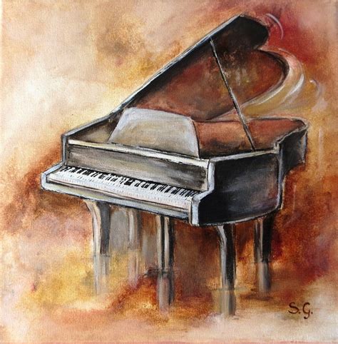 Piano Painting Music Painting Piano On Canvas Music Wall Art Etsy