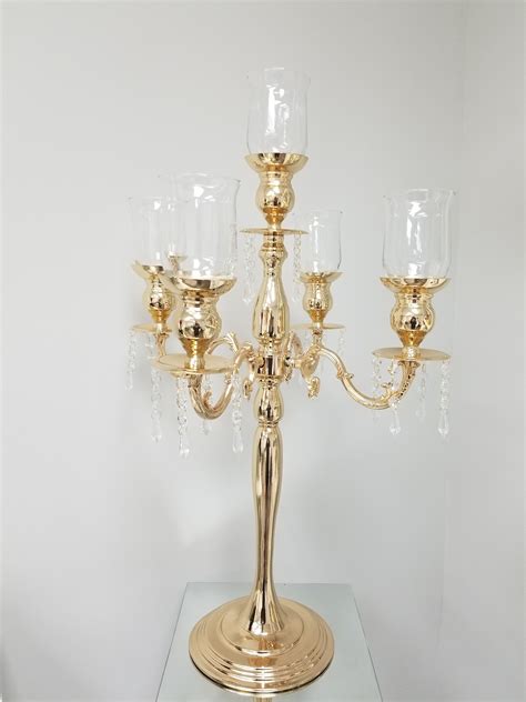 24 x 3.5 x 13 inch finish : Gold Candelabra - Simply Perfect Decor