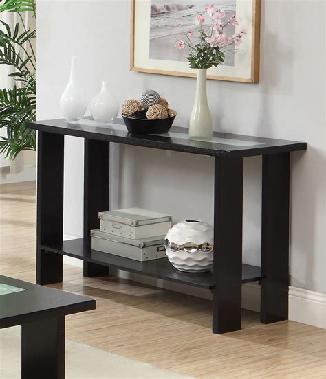 Furniture Of America Delice Modern Led Sofa Table Black