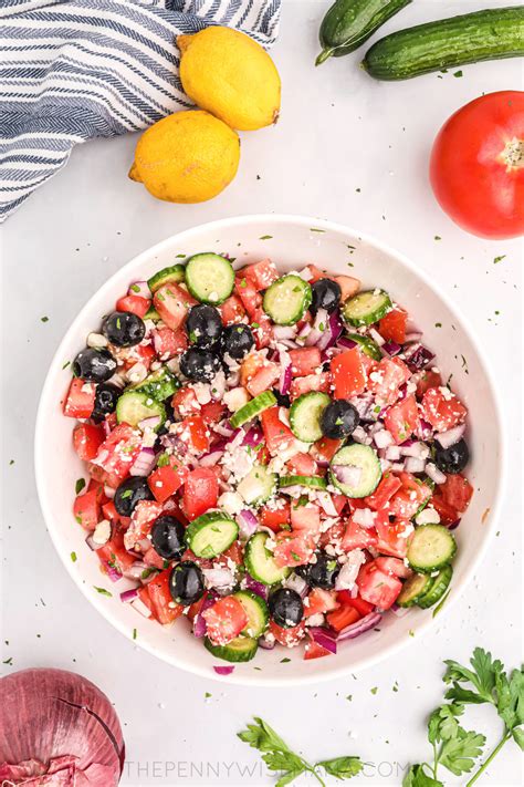Easy Mediterranean Style Cucumber Salad The Pennywisemama
