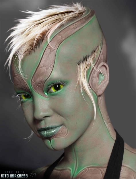 Star Trek Into Darkness Concept Art Alien Makeup Alien Female