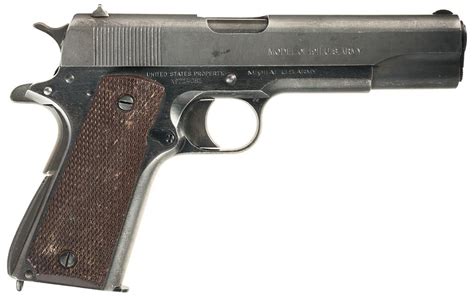 Early World War Ii Us Navy Colt Model 1911a1 Semi Automatic Pistol
