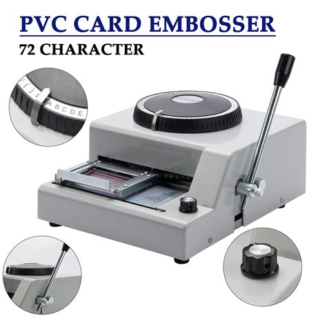72 Letter Manual Embosser Machine Pvc T Card Stamping Embossing