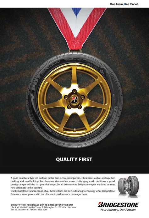 Quality First Bridgestone Tyres Print Campaign