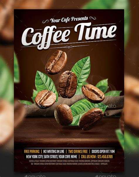 Free Psd Coffee Flyer Template Theme