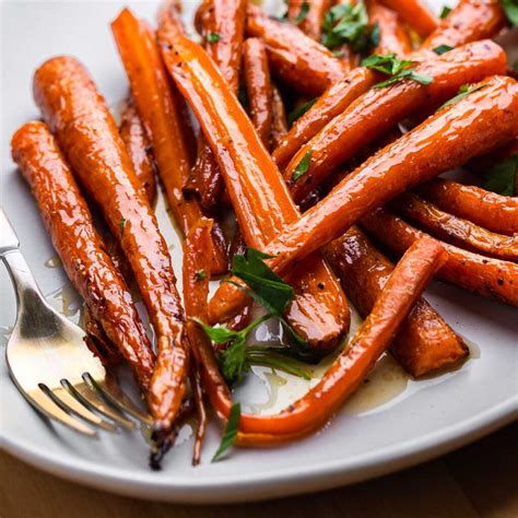 Maple Roasted Carrots Sweet And Sticky Easy Side Sip And Feast
