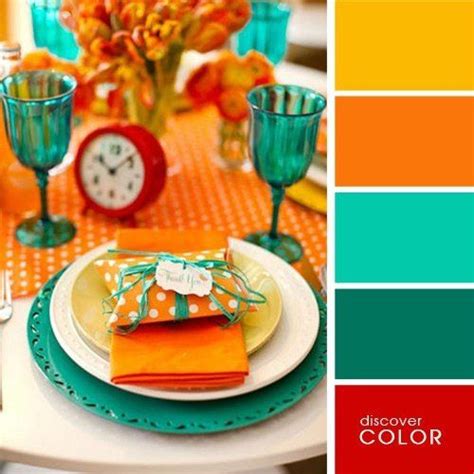 Color Combos Color Schemes Retro Candy Orange And Turquoise Aqua