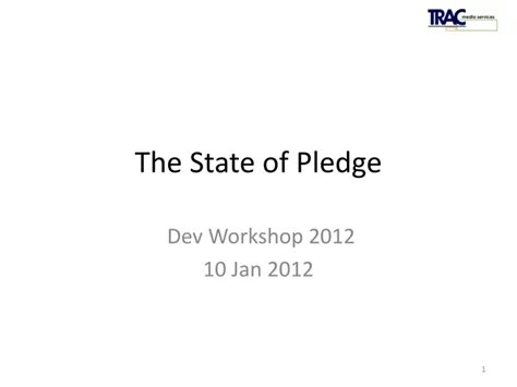 Ppt The State Of Pledge Powerpoint Presentation Free Download Id