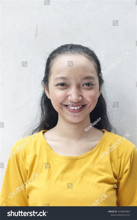 Beauty Face Indonesian Women Bare Face Stock Photo