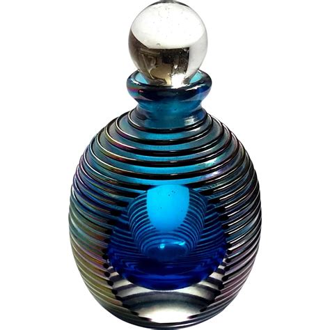 Iridescent Art Glass Perfume Bottle Stephen A Kramer