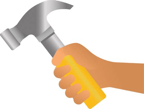 Hand Holding Hammer Construction Tool 素材 Canva可画