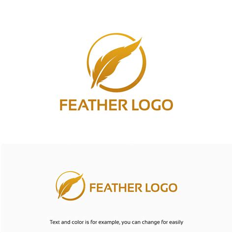 Premium Vector Simple Feather Logo Designs Template