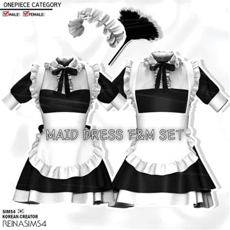 Reina Ts4 Maid Dressfandm Feather Dust Acc Set Sims 4 Mods Clothes