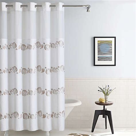 Bathroom beach theme shower curtain sets with hooks, tropical ocean sea seaside waves design bathtub curtain, waterproof. hookless shower curtain | Bed Bath & Beyond (With images ...