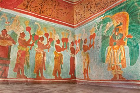 Mayan Mural Painting From Bonampak 01 Stock Photo Download Image Now