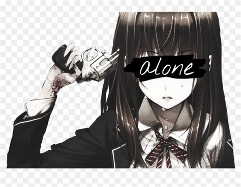 Depressed Anime Girl Alone