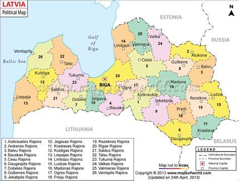 Latvia Map Europe Political Map Of Latvia