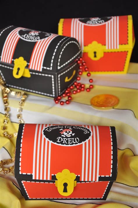 Pirate Party Treasure Chest Favor Box Pirate Party Favors Etsy