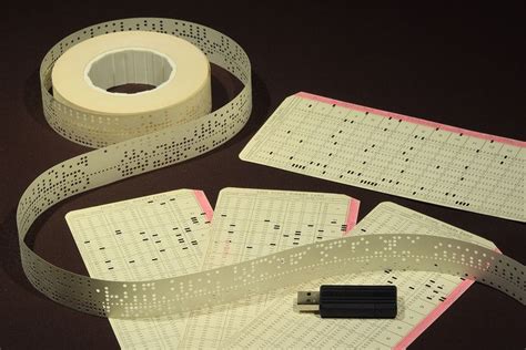 Punched Cards And Tape Vs Usb Stick Punch Cards Computer History