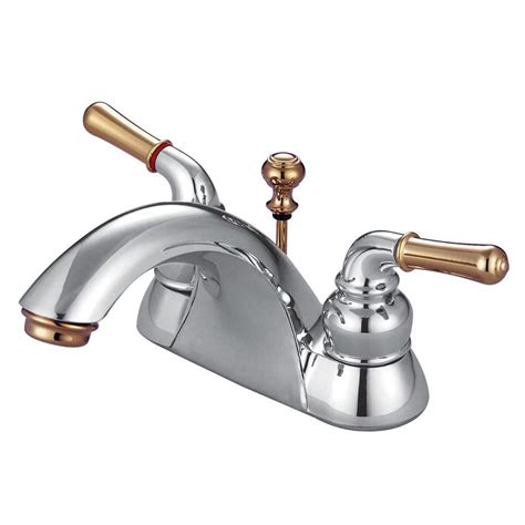 Kingston Brass 4 In Centerset 2 Handle Bathroom Faucet In Chrome And