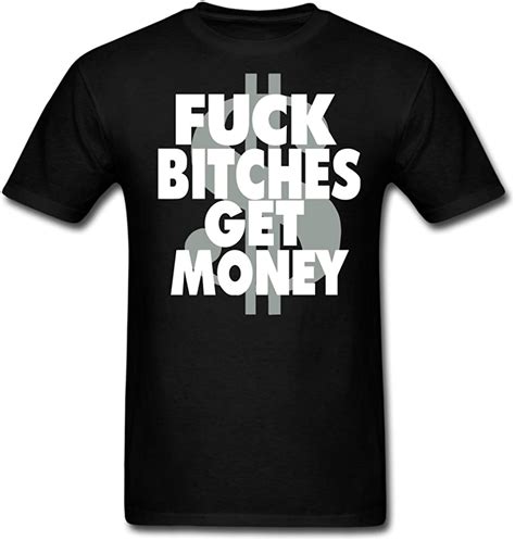 Kingshirts 2015 Fashion Mens Fuck Bitches Get Money T Shirts Black X