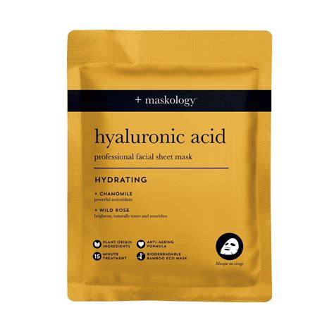 Hyaluronic Acid Skincare Sheet Mask Maskology Adel Professional