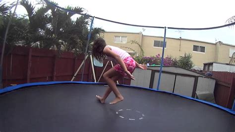 Girl Gymnastics Trampoline Slow Motion Youtube