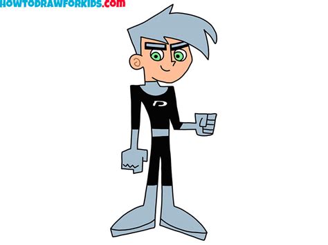How To Draw Danny Phantom Easy Drawing Tutorial For Kids