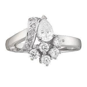 This ring will hold 1, 2, 3, or 4 birthstones. Mothers Ring Style 12 with 6 Stones MR-12-6