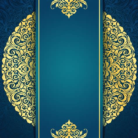 Continental Gold Invitation Background Material Vertical Version