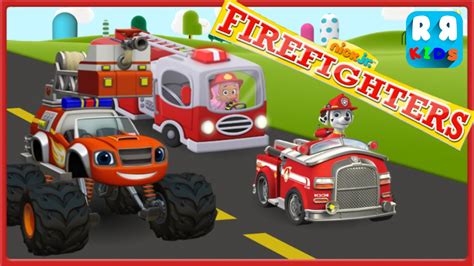 Nick Jr Firefighters Paw Patrol Marshall Molly And Blaze Youtube