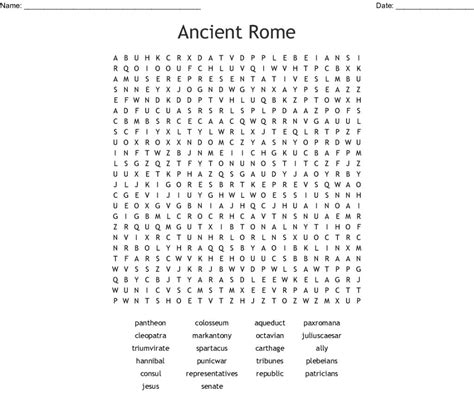 Ancient Rome Word Search Wordmint Word Search Printable