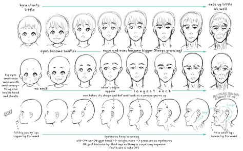 Character Ageing Sheet Age Progression Drawings Improve Drawings
