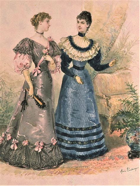 Fashion Plate La Mode Illustree 1893 Vintage Dress Patterns