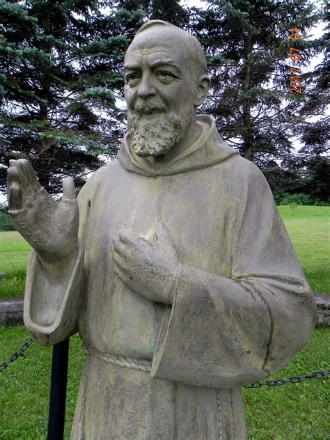 Saint Padre Pio Statue At Marmora Shrine Medjugorje Phenomena Garden
