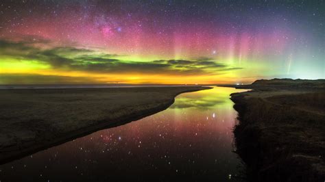 1920x1080 Resolution Northern Lights Over Denmark 1080p Laptop Full Hd