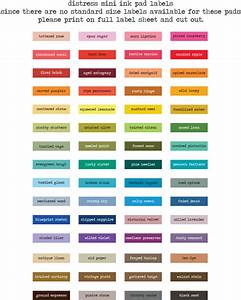 Blank Distress Ink Color Chart