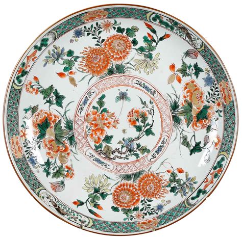 A Large Chinese Famille Verte Dish Kangxi Period Galerie Nicolas
