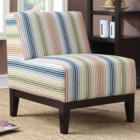 Striped Pattern Accent Chair Multi Color By Coaster Furniture