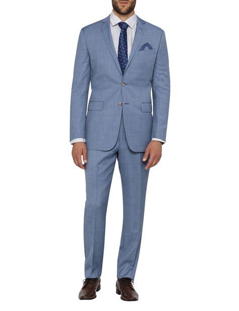 Mens Slim Fit Nested Suit Sky Blue Van Heusen Suit Sets Van Heusen