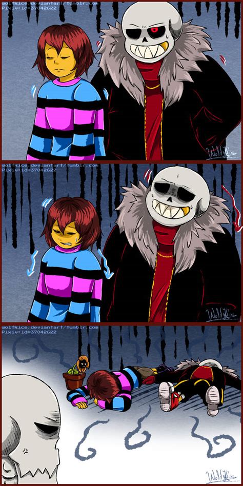 Underfell Frisk And Sans By Wolfkice On Deviantart